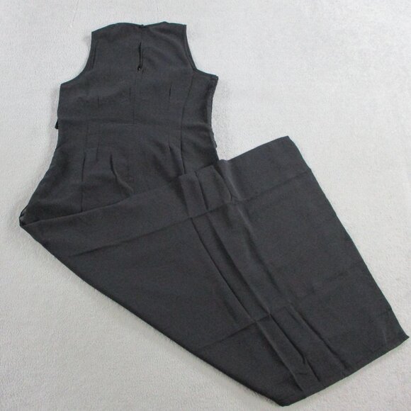 Disturbia Dress Women US 6 UK 10 Black Reflections Black Frill Detail Sleeveless - Picture 3 of 10